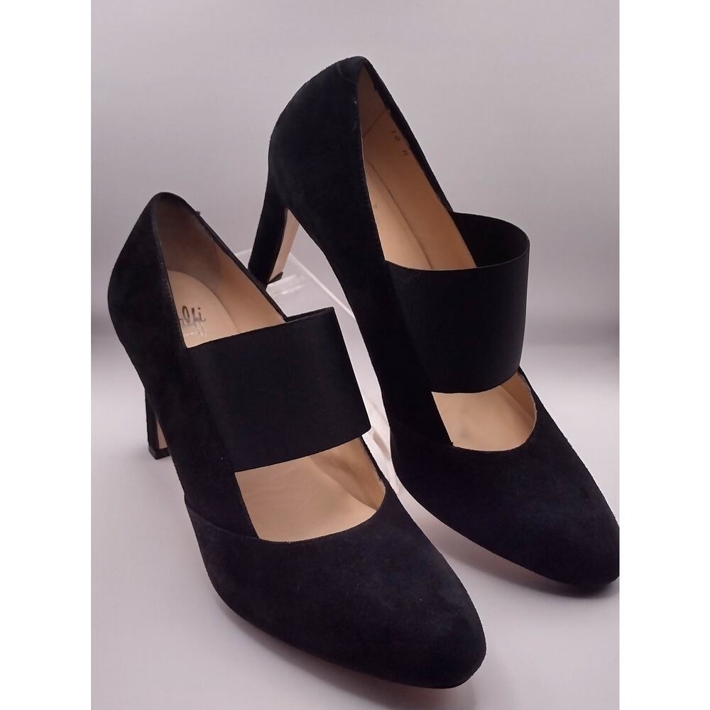 Amalfi by Rangoni Black Suede pumps with ballet band Size 10M - Picture 3 of 12